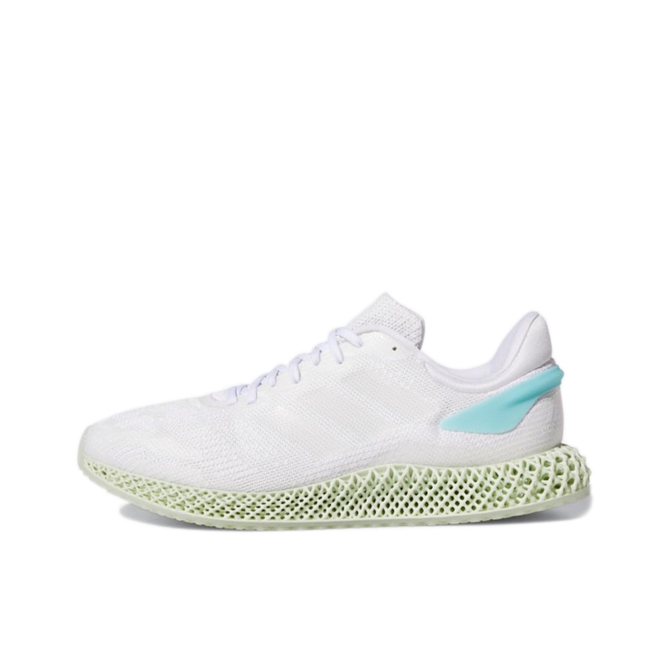 推荐商品：adidas 4D Run 1.0 跑鞋 防滑耐磨网面透气运动轻便训练 Parley联名/白蓝