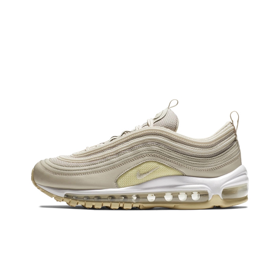推荐商品：Nike Air Max 97 跑鞋 气垫减震全掌舒适透气防滑耐磨百搭复古织物合成革运动时尚圆头包裹性支撑 Desert Sand   米黄