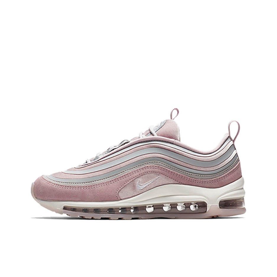 推荐商品：Nike Air Max 97 跑鞋 气垫减震全掌舒适透气防滑耐磨百搭复古织物合成革运动时尚圆头包裹性支撑 Particle Pink 粉蓝