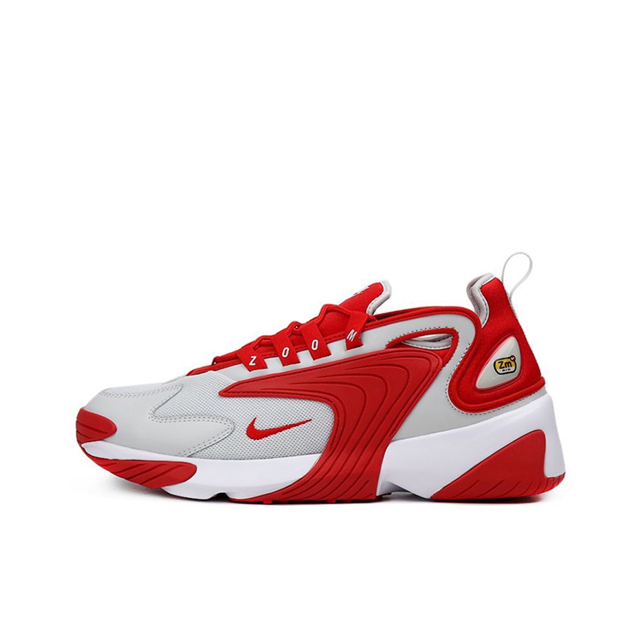 推荐商品：Nike Zoom 2K 运动休闲鞋 潮流复古缓震耐穿圆头 White/Red 白灰/红色