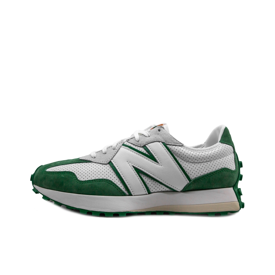 推荐商品：【IU同款】 New Balance 327 跑鞋 舒适复古防滑耐磨休闲透气减震拼接运动防水织物慢跑圆头 Casablanca联名/白绿