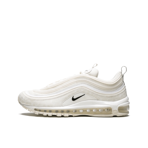 推荐商品：Nike Air Max 97 跑鞋 气垫减震全掌舒适透气防滑耐磨百搭复古织物合成革运动时尚圆头包裹性支撑 Sail/Black/White 风帆/黑白
