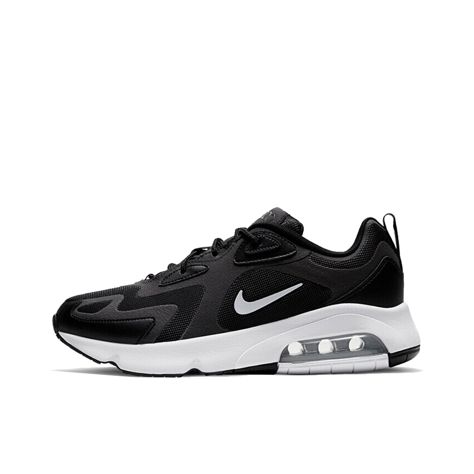 推荐商品：Nike Air Max 200 跑鞋 休闲复古缓震回弹耐磨舒适轻便防水运动圆头 Black/White 黑白