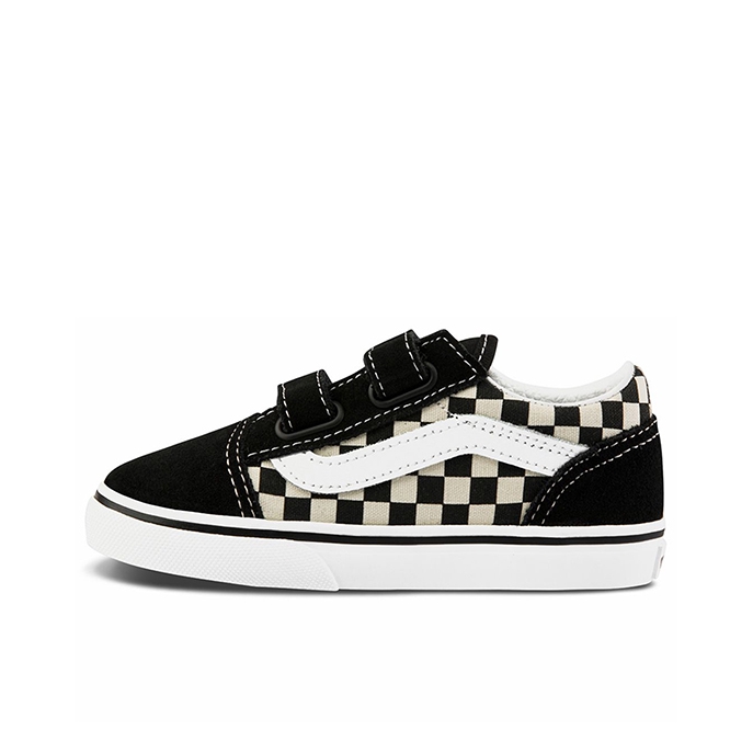 推荐商品：Vans/范斯 Old Skool 魔术贴 防滑耐磨 减震 软底 板鞋儿童 婴童/黑白/棋盘格