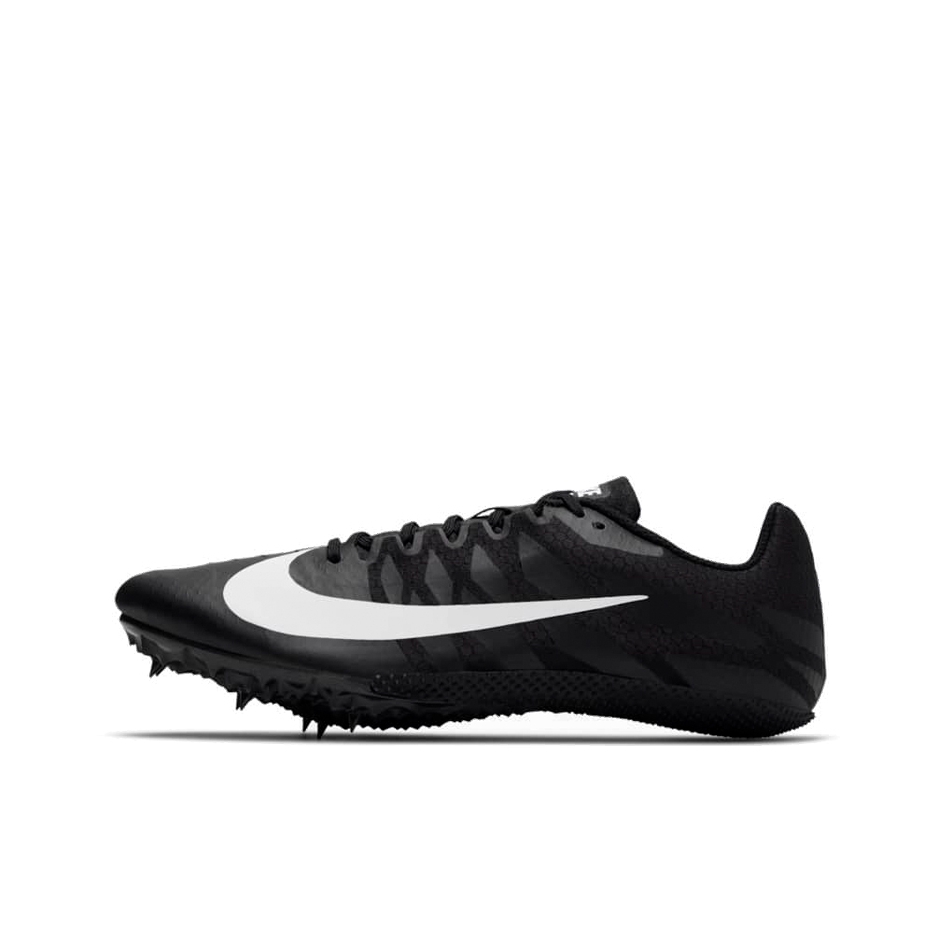 推荐商品：Nike zoom Rival S 9 跑鞋 专业田径竞速防滑耐磨舒适减震轻便合成革短跑包裹性支撑 Black/White 亮黑/白
