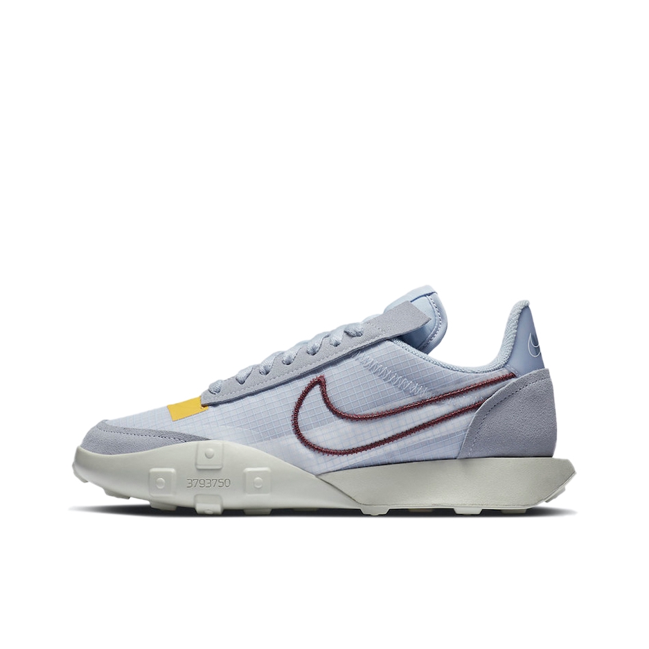 推荐商品：Nike Waffle Racer 2X 跑鞋 复古休闲防滑耐磨舒适轻便运动织物合成革 雾蓝/甜菜红/浅骨白