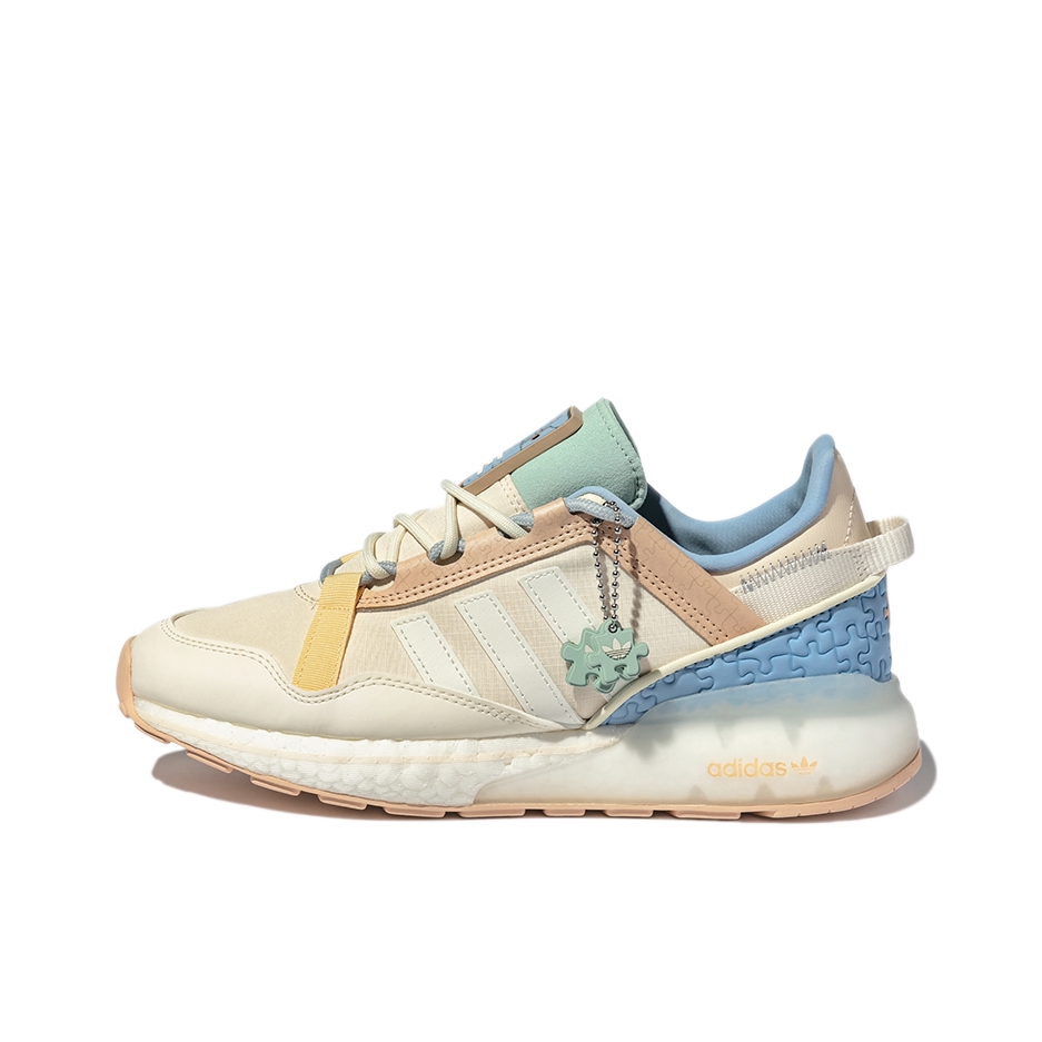 推荐商品：adidas Originals ZX 2K Boost 缓震轻便 透气 织物 跑鞋 米黄色