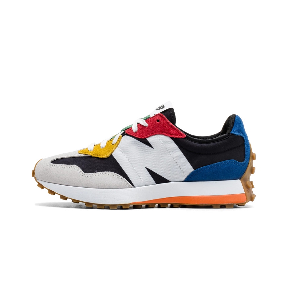 推荐商品：【IU同款】 New Balance 327 跑鞋 舒适复古防滑耐磨休闲透气减震拼接运动防水织物慢跑圆头 蓝色/红色/黄色