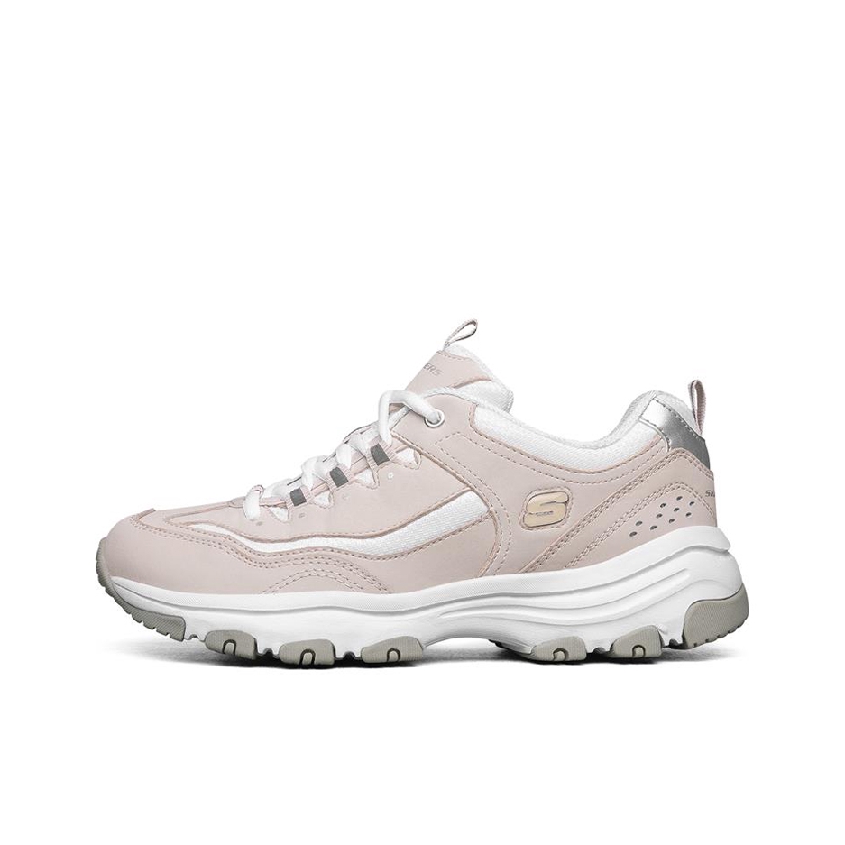 推荐商品：Skechers/斯凯奇 I-Conik 奥利奥 老爹鞋 熊猫鞋 厚底增高复古时尚缓震透气运动休闲轻便 浅粉/白色