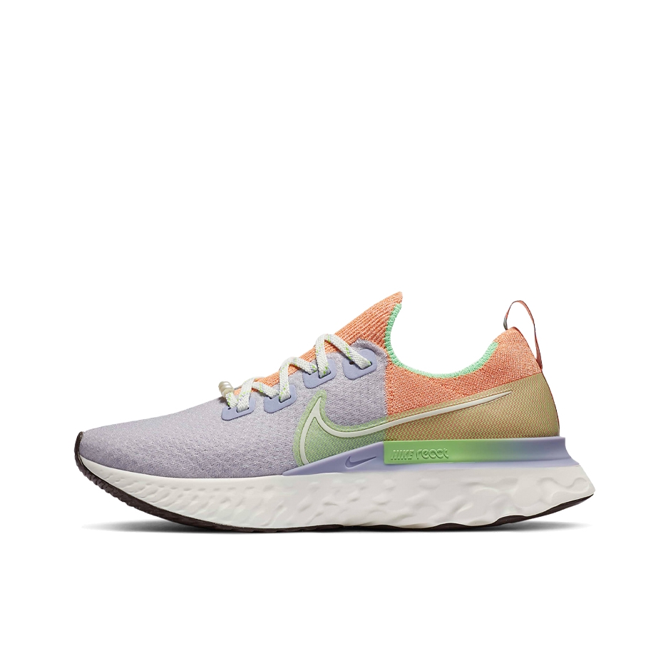 推荐商品：Nike React Infinity Run 跑鞋 减震舒适防滑耐磨轻便透气潮流百搭时尚休闲运动织物 女款/冰艳紫/浅红木褐/雾橙