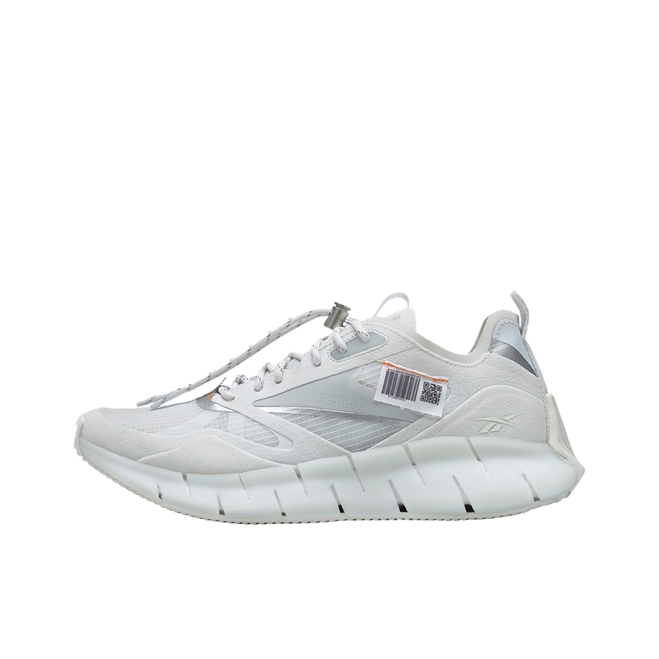 推荐商品：Reebok/锐步 Zig Kinetica Concept 运动休闲鞋 减震回弹防滑耐磨舒适透气圆头复古轻便 灰白色