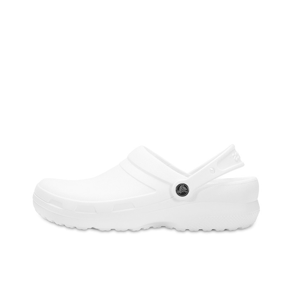 推荐商品：Crocs/卡骆驰 Specialist II Clog 斯派硕 包头 防磨 易清洗 防滑耐磨 舒适简约 厨师鞋 洞洞鞋 凉鞋 白色