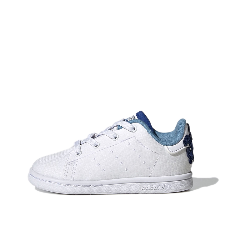 推荐商品：adidas Originals Stan Smith 防滑耐磨 舒适轻便 运动百搭 休闲 板鞋儿童 婴童/白色/蓝色