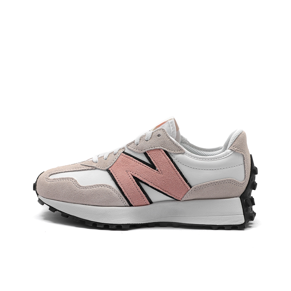 推荐商品：【IU同款】 New Balance 327 跑鞋 舒适复古防滑耐磨休闲透气减震拼接运动防水织物慢跑圆头 女款/白色/灰色/粉色