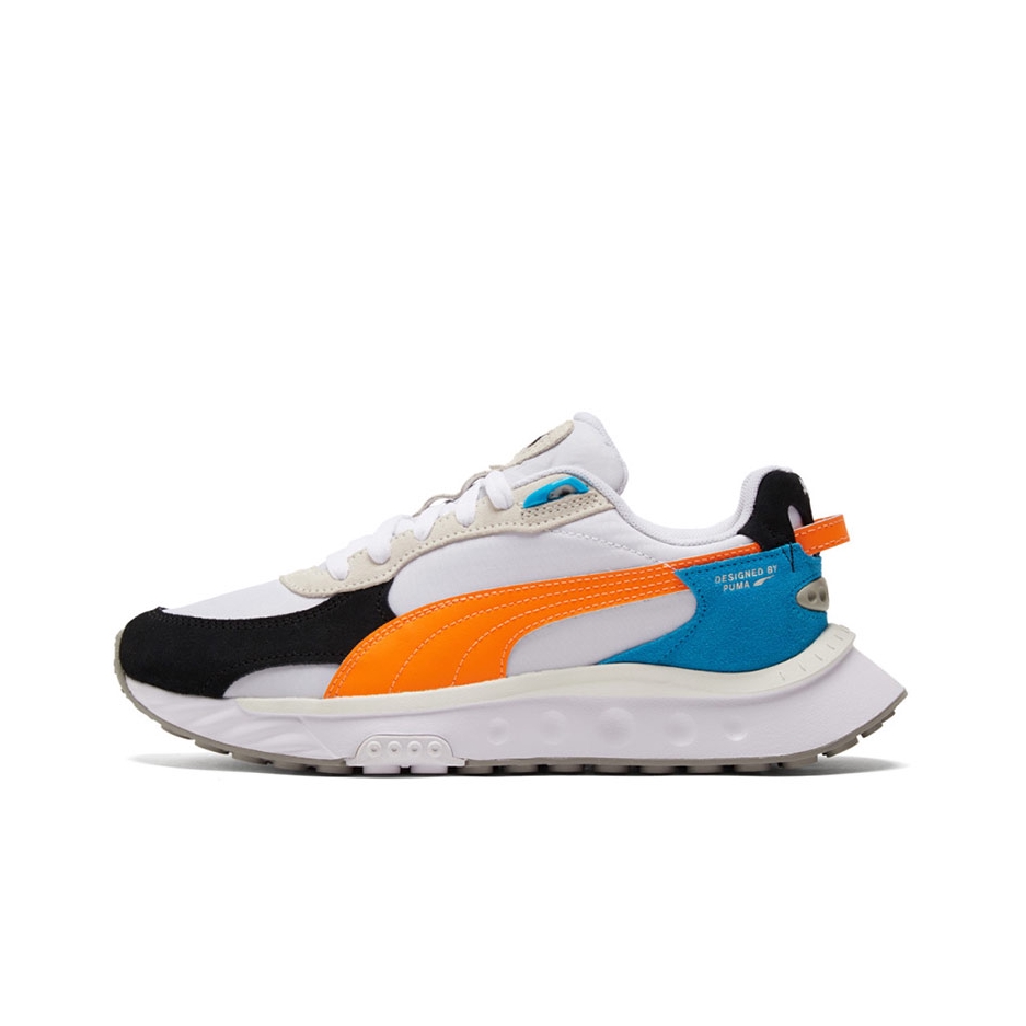 推荐商品：Puma/彪马 Wild Rider 运动休闲鞋 时尚复古舒适减震防滑耐磨轻便透气 白色/橘色
