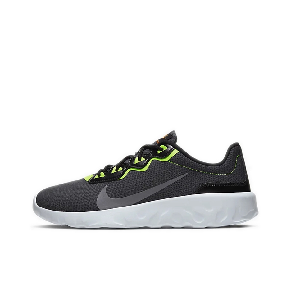 推荐商品：Nike Explore Strada 跑鞋 缓震回弹防滑耐磨轻便透气复古百搭织物 Black 黑色/荧光黄