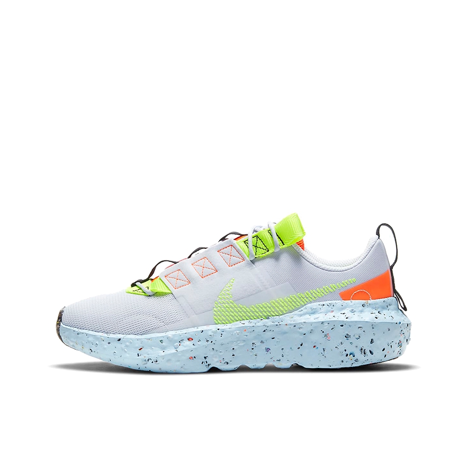 推荐商品：Nike Crater Impact 跑鞋 时尚减震防滑耐磨轻便透气织物运动回弹合成革防水 灰色/绿色/橙色