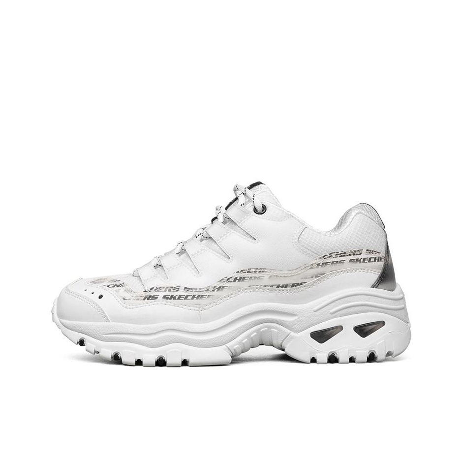 推荐商品：Skechers/斯凯奇 Energy 复古 舒适透气 防滑耐磨 轻便 厚底增高 老爹鞋 黑色印字/白色/灰色