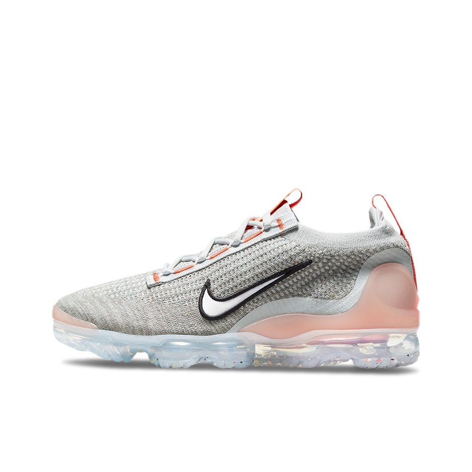 推荐商品：Nike Vapormax Flyknit 2021 跑鞋 全掌气垫减震回弹防滑耐磨舒适透气织物休闲运动 Grey Pink 灰色/粉色