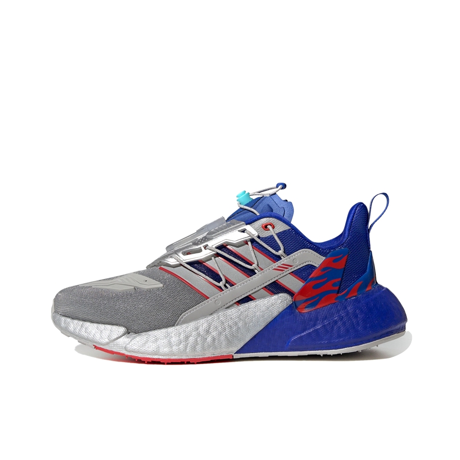 推荐商品：adidas X9000L4 跑鞋 缓震防滑耐磨透气网面合成革织物轻运动短跑圆头回弹 变形金刚联名/蓝紫/灰色/红色