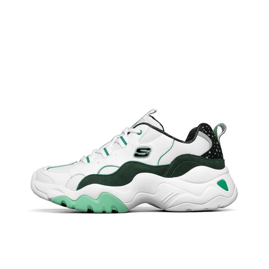 推荐商品：Skechers/斯凯奇  D'Lites 3.0  老爹鞋 熊猫鞋 复古厚底增高支撑 黑色/乳白/浅绿