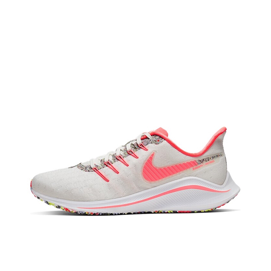 推荐商品：Nike Air Zoom Vomero 14 跑鞋 休闲耐磨减震回弹网面透气织物圆头 女款/白粉
