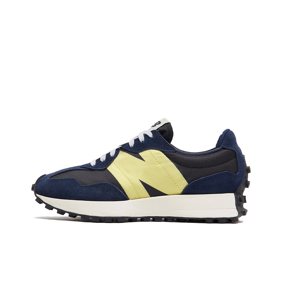 推荐商品：【IU同款】 New Balance 327 跑鞋 舒适复古防滑耐磨休闲透气减震拼接运动防水织物慢跑圆头 蓝黑黄