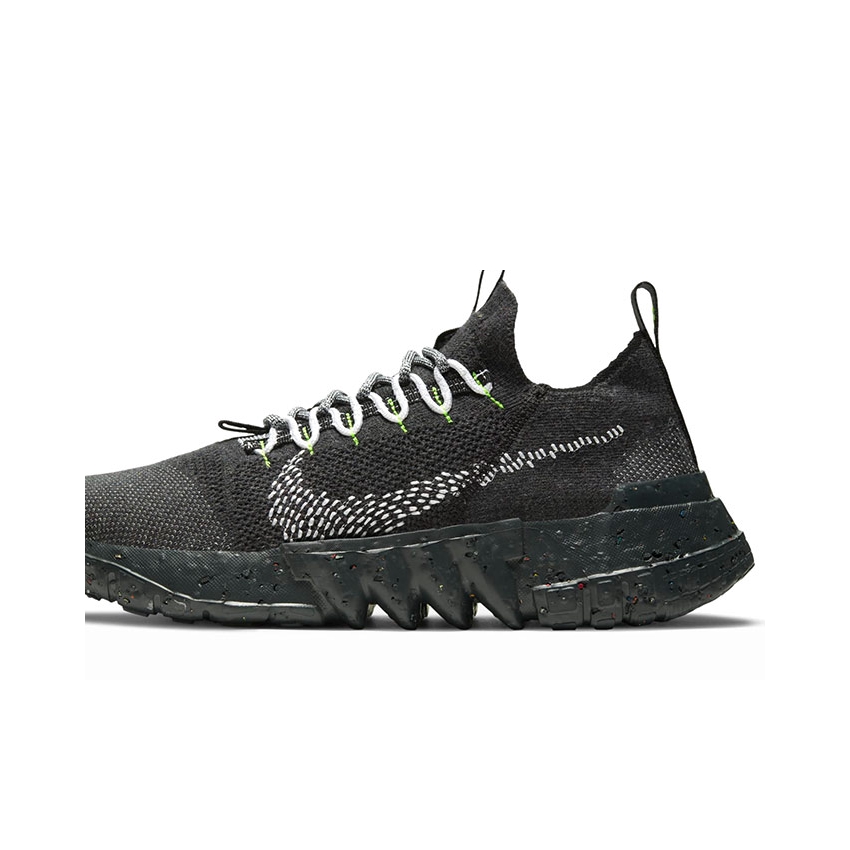 推荐商品：Nike Space Hippie 01 跑鞋 缓震耐磨防滑软底轻便透气运动包裹性 黑色/白色/荧光黄