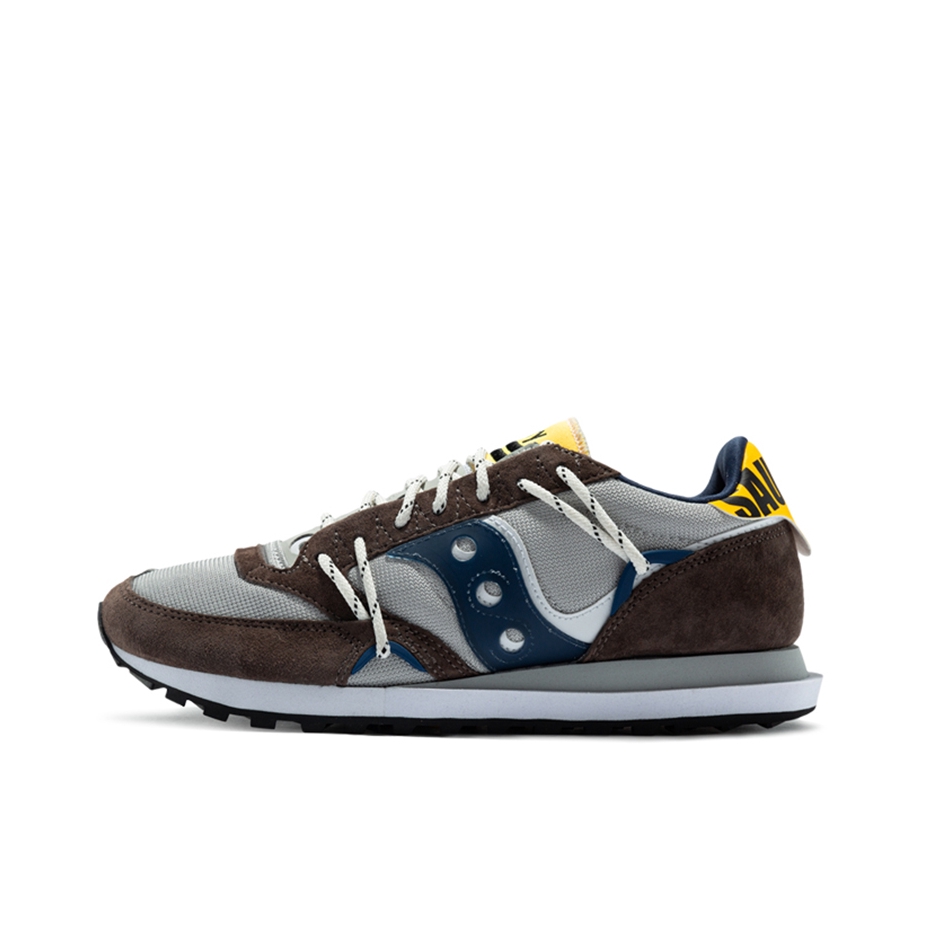 推荐商品：Saucony/索康尼 Jazz Original 爵士 减震回弹 舒适透气 防滑耐磨 合成革 支撑 复古简约 织物 低帮 跑鞋 灰深兰