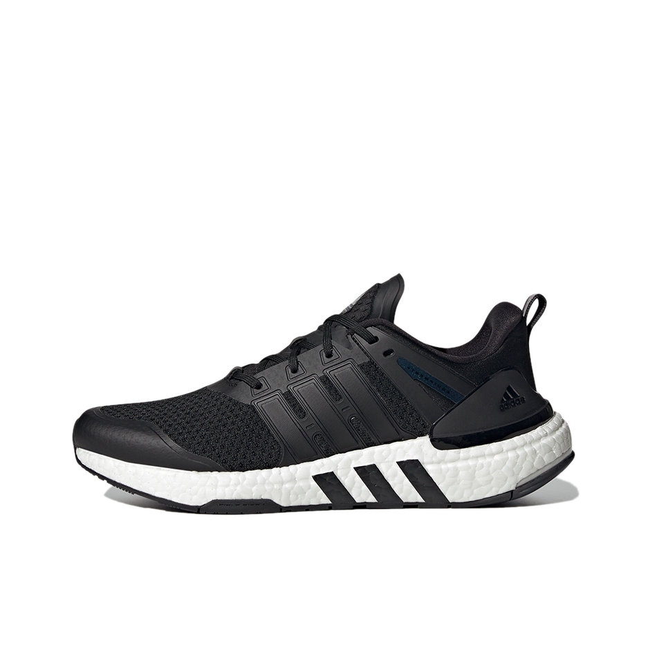 推荐商品：adidas Equipment+ 跑鞋 缓震防滑耐磨舒适轻便透气网面全掌织物回弹轻运动 黑色/白色