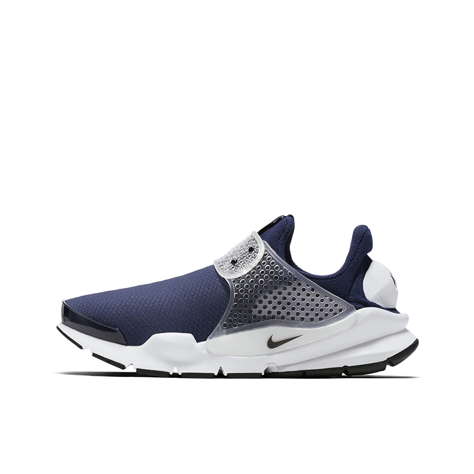 推荐商品：Nike Sock Dart 运动休闲鞋 防滑耐磨轻便透气织物低帮圆头支撑 Midnight Navy 藏蓝/白屁股