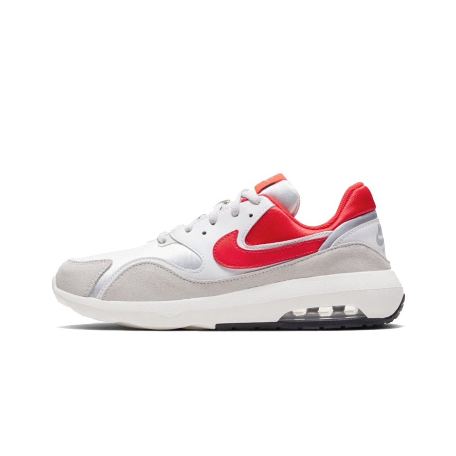 推荐商品：Nike Air Max Nostalgic 运动休闲鞋 舒适耐磨防滑轻便透气复古织物气垫 银灰/亮红