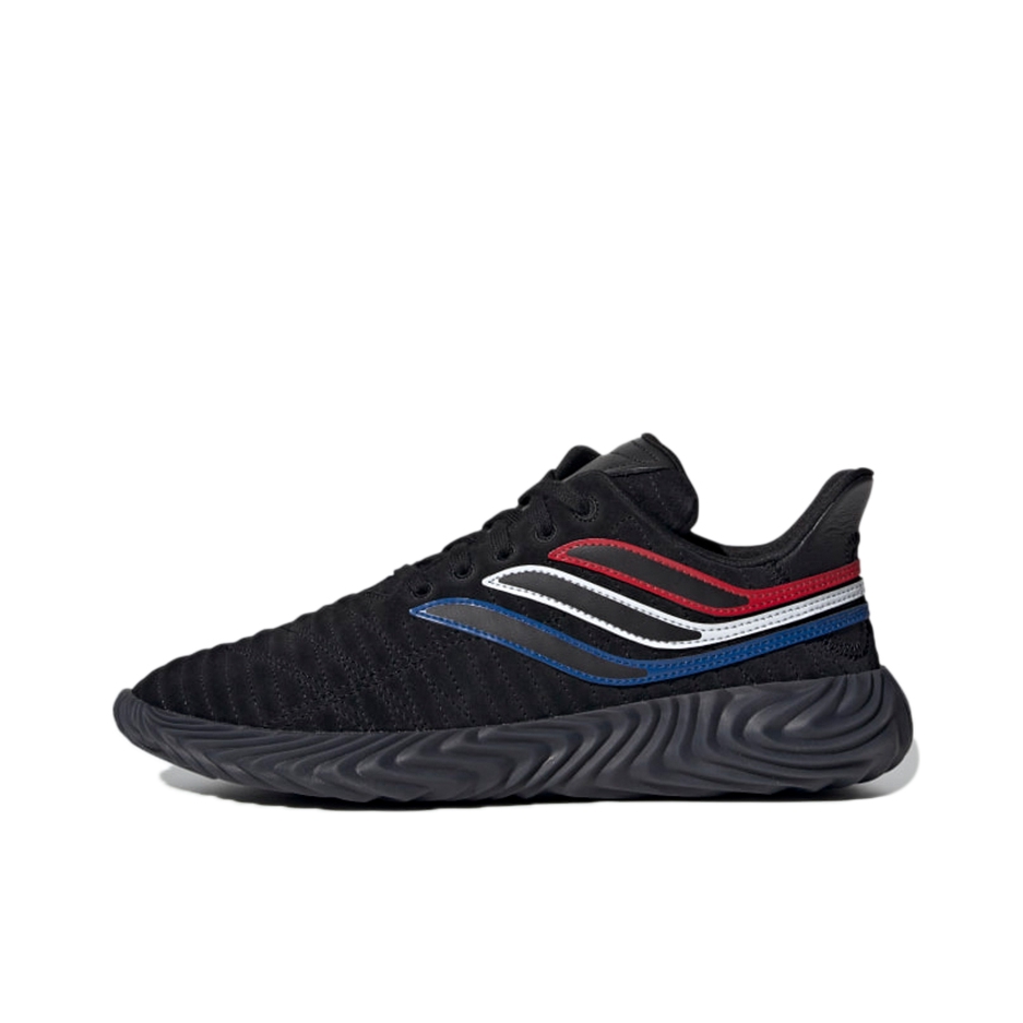 推荐商品：adidas Originals Sobakov 椰子 缓震轻便 防滑耐磨 网布透气 舒适百搭 运动休闲鞋 Core Black/Scarlet/Collegiate Royal 黑色/蓝色/红色