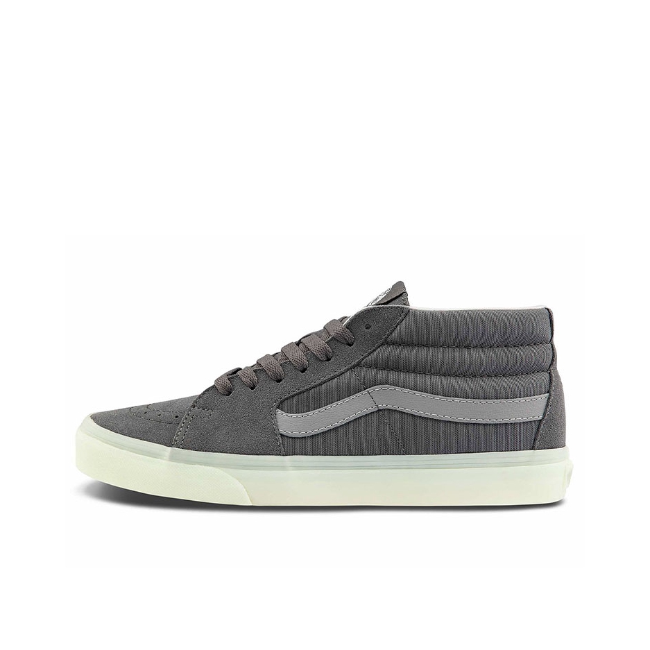 推荐商品：Vans/范斯 SK8-Mid 板鞋 潮流拼接复古百搭防滑耐磨 灰色/米色