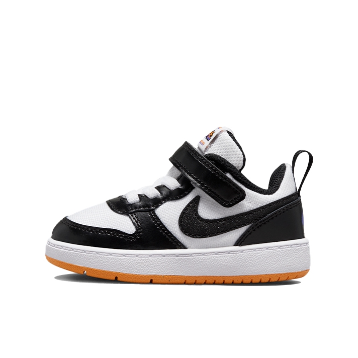 推荐商品：Nike Court Borough 2 魔术贴 减震回弹 支撑 耐磨透气 舒适休闲 防滑 运动 小白鞋 板鞋儿童 婴童/白色/黑色/桔黄