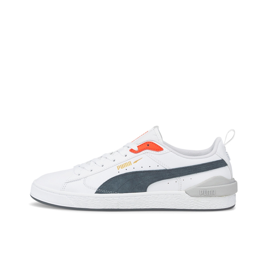 推荐商品：Puma/彪马 Suede Bloc 板鞋 经典百搭复古舒适透气防滑耐磨减震 白色/藏蓝