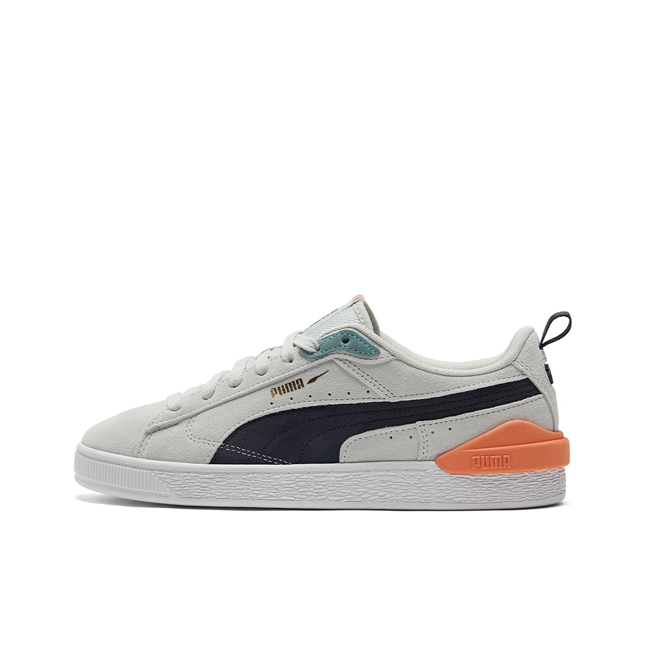 推荐商品：Puma/彪马 Suede Bloc 板鞋 经典百搭复古舒适透气防滑耐磨减震 米白/蓝色/橙色