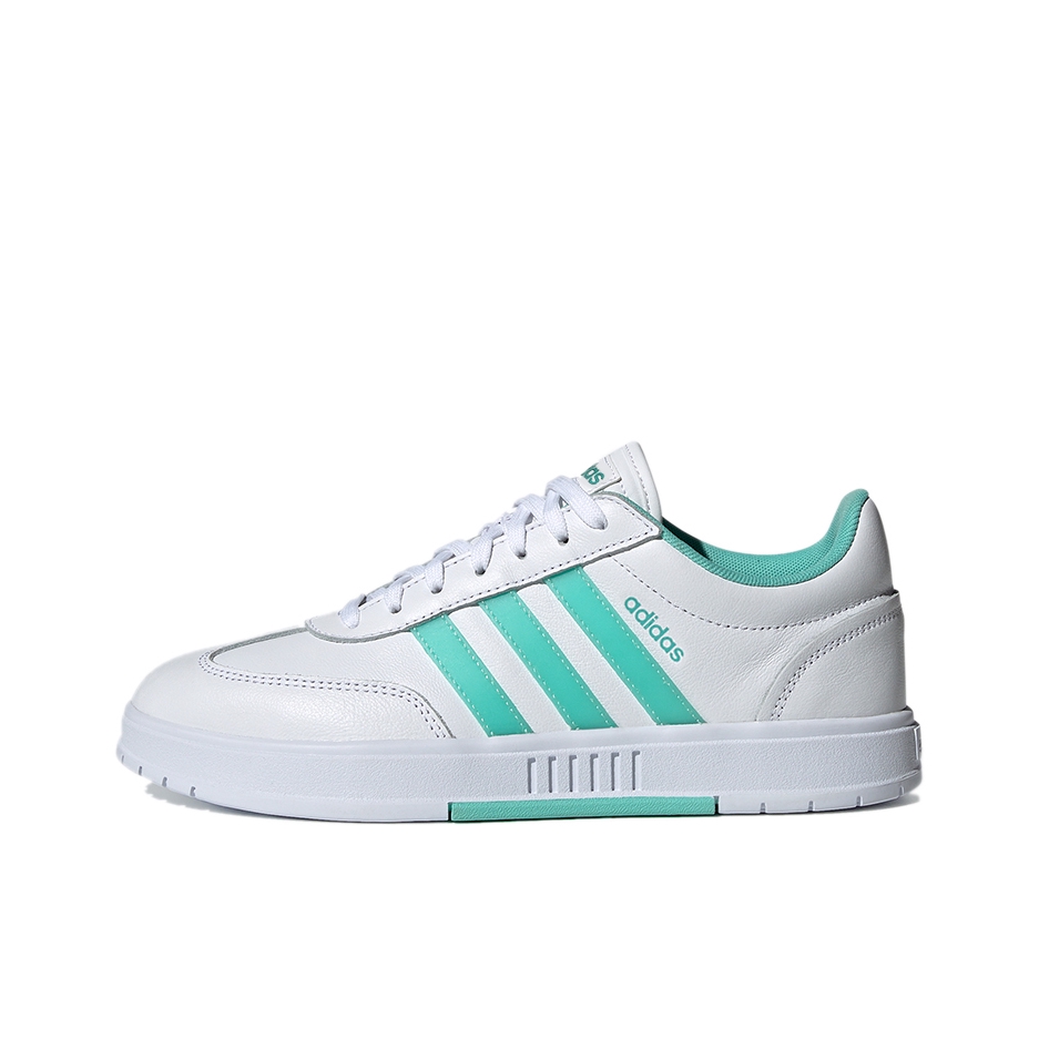 推荐商品：adidas NEO Gradas T头鞋 德训鞋 板鞋 防滑耐磨复古透气舒适百搭轻运动 白色/薄荷绿