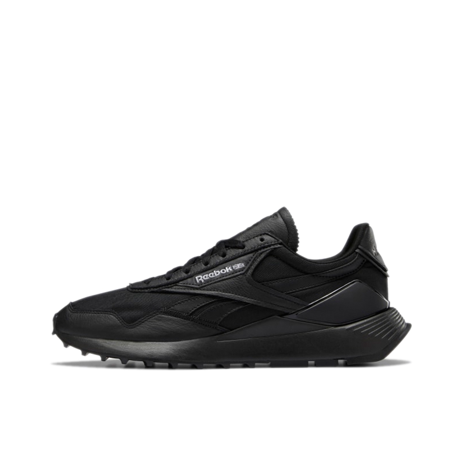 推荐商品：Reebok/锐步 Classic Leather Legacy AZ 跑鞋 复古休闲防滑耐磨舒适透气织物运动圆头减震轻便 纯黑色