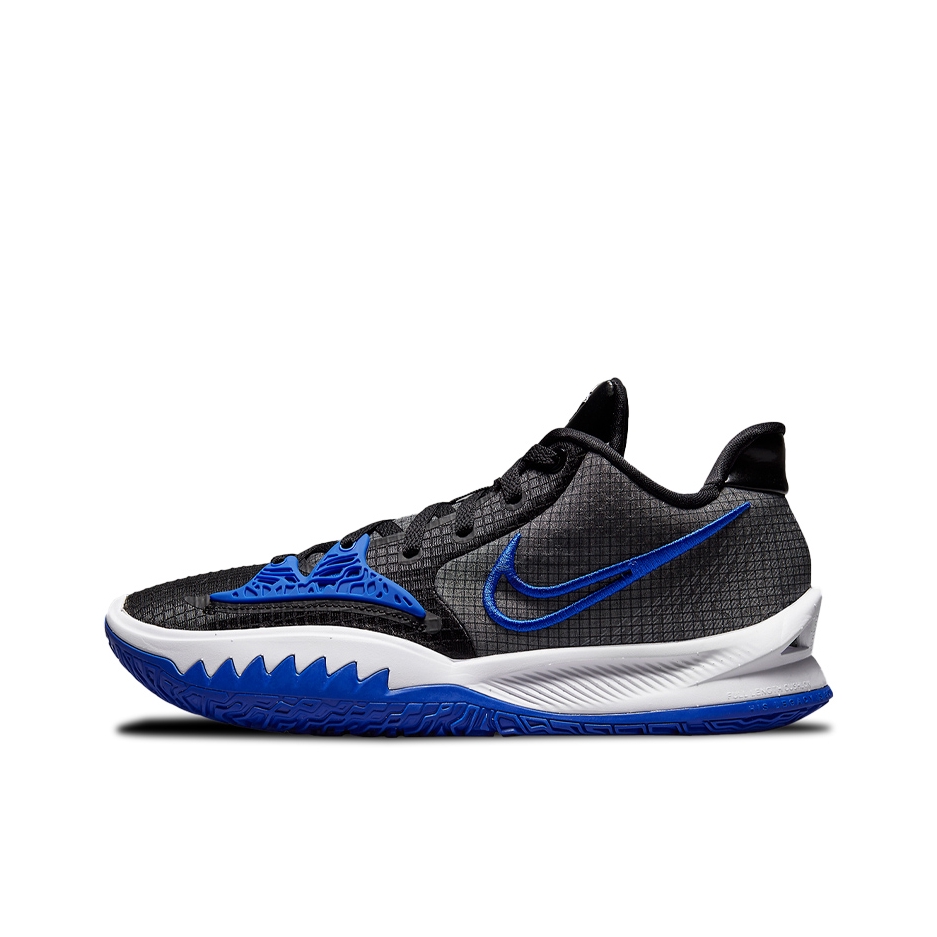 推荐商品：Nike Kyrie Low 4 欧文4代 舒适支撑 包裹性 减震防滑 实战 织物 篮球鞋 黑色/蓝色