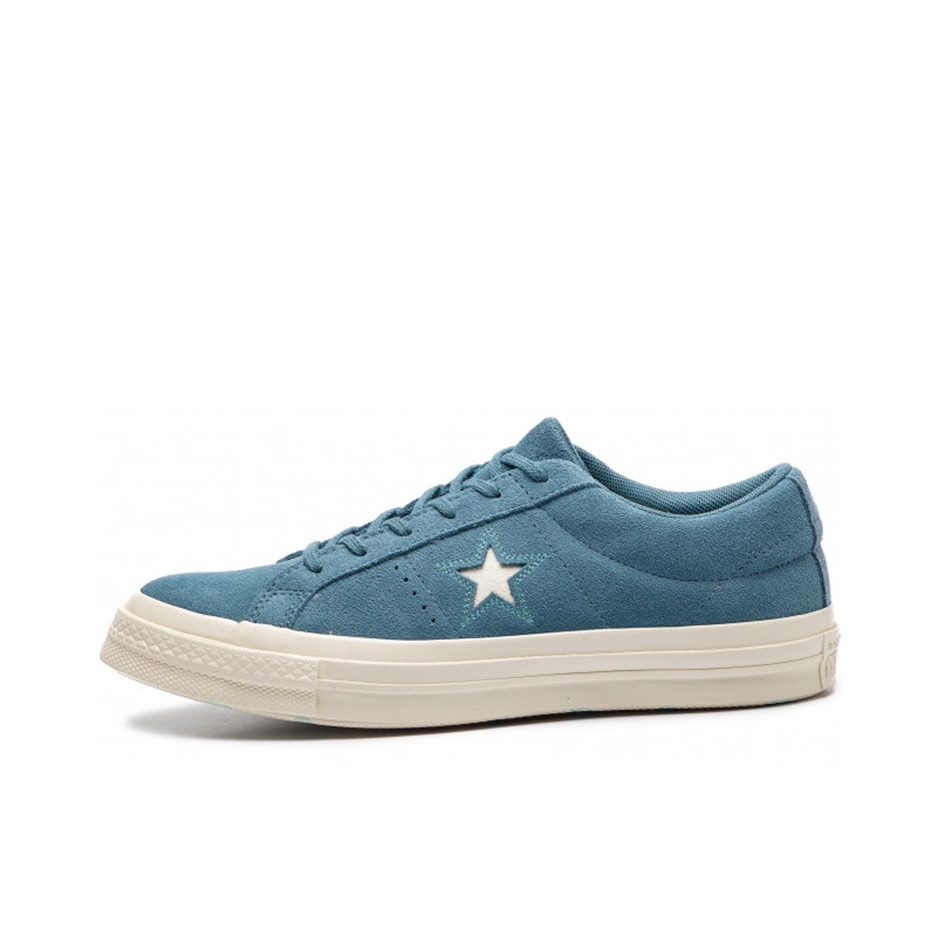 Converse/匡威 One Star 翻毛皮 防滑 复古 星星鞋 板鞋 蓝色妖姬