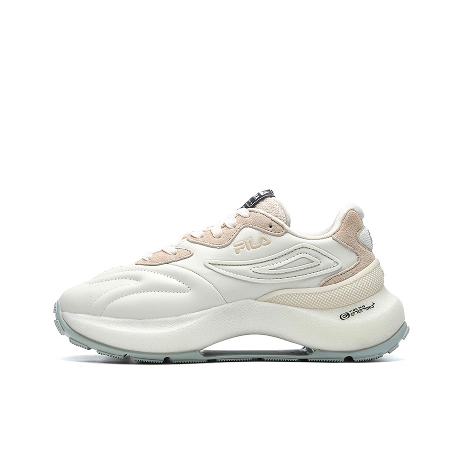 推荐商品：FILA/斐乐 Flusso Icona 虎鲸 防滑耐磨 时尚复古 厚底 运动休闲鞋 女款/椰浆白/羽毛灰
