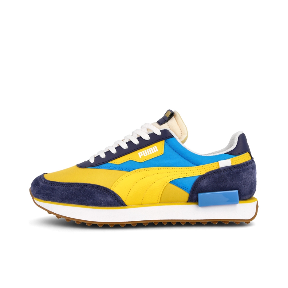 推荐商品：【赵继伟同款】Puma/彪马 Future Rider 复古 舒适百搭 透气 防滑耐磨 缓震 情侣 运动 跑鞋 蓝色/黄色
