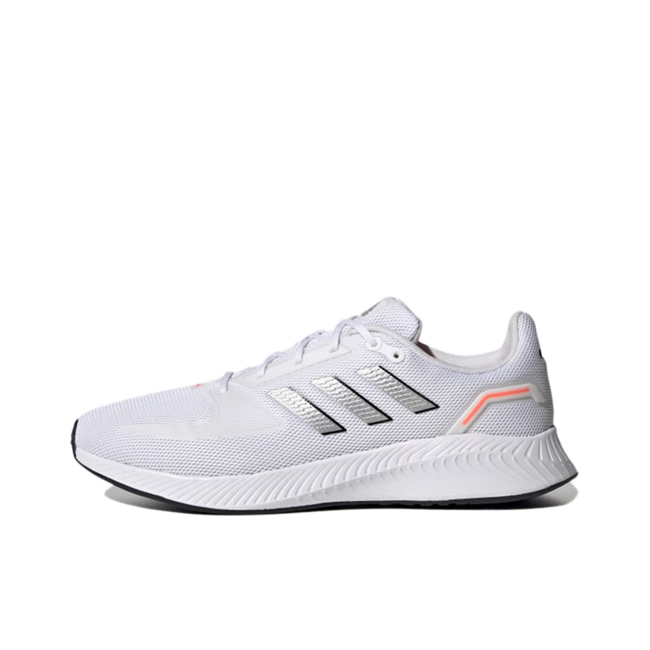 推荐商品：adidas Runfalcon 2 跑鞋 减震回弹防滑耐磨透气网面运动织物圆头 白色/灰色/红色