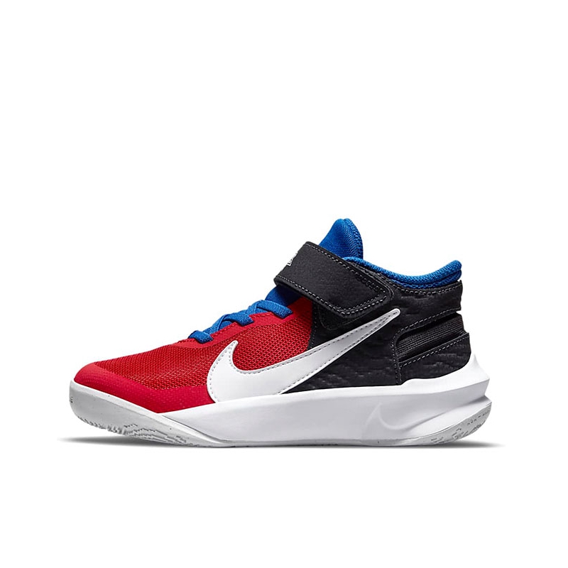 推荐商品：Nike Team Hustle D 10 FLYEASE 易穿脱 实战 魔术贴 儿童篮球鞋 小童/黑色/红色/白色