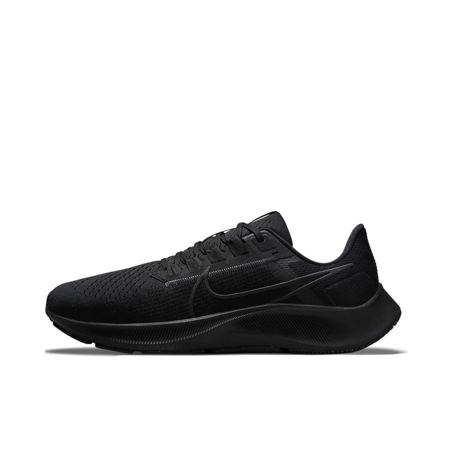 推荐商品：【苏炳添同款】 Nike Air Zoom Pegasus 38 跑鞋 气垫缓震透气舒适轻便防滑耐磨休闲运动织物圆头回弹平跟 纯黑色