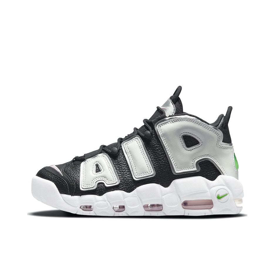 推荐商品：Nike Air More Uptempo 运动休闲鞋 缓震复古百搭防滑耐磨支撑圆头篮球风 黑色/白色/银色