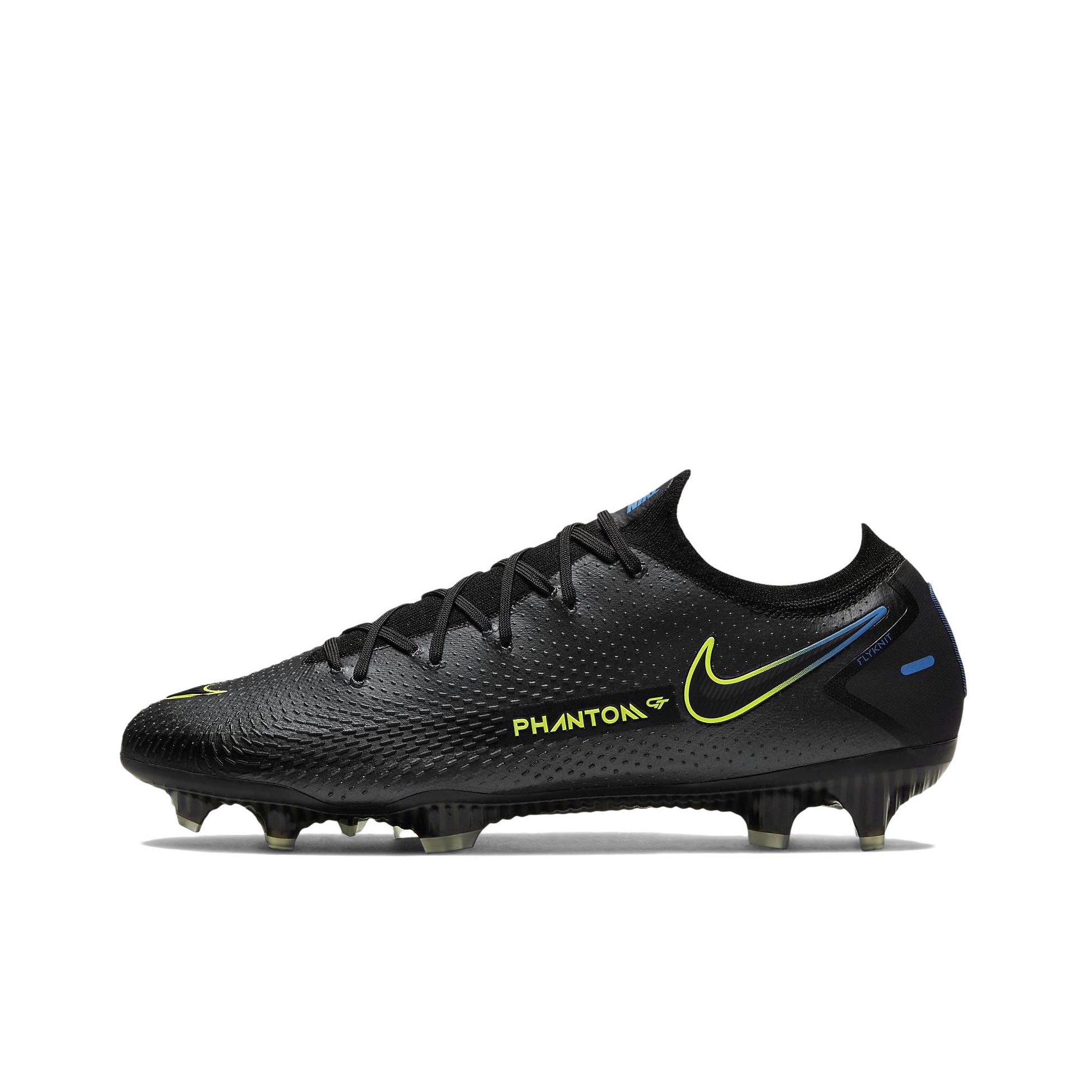 推荐商品：Nike Phantom GT Elite FG 中端 胶质长钉 天然草地 减震防滑耐磨轻便 足球鞋 黑色