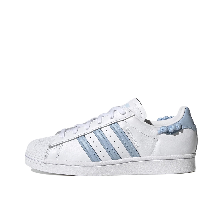 推荐商品：【宋雨琦同款】 adidas Originals Superstar 板鞋 轻便贝壳头薄底舒适百搭耐磨复古 女款/蓝色/白色