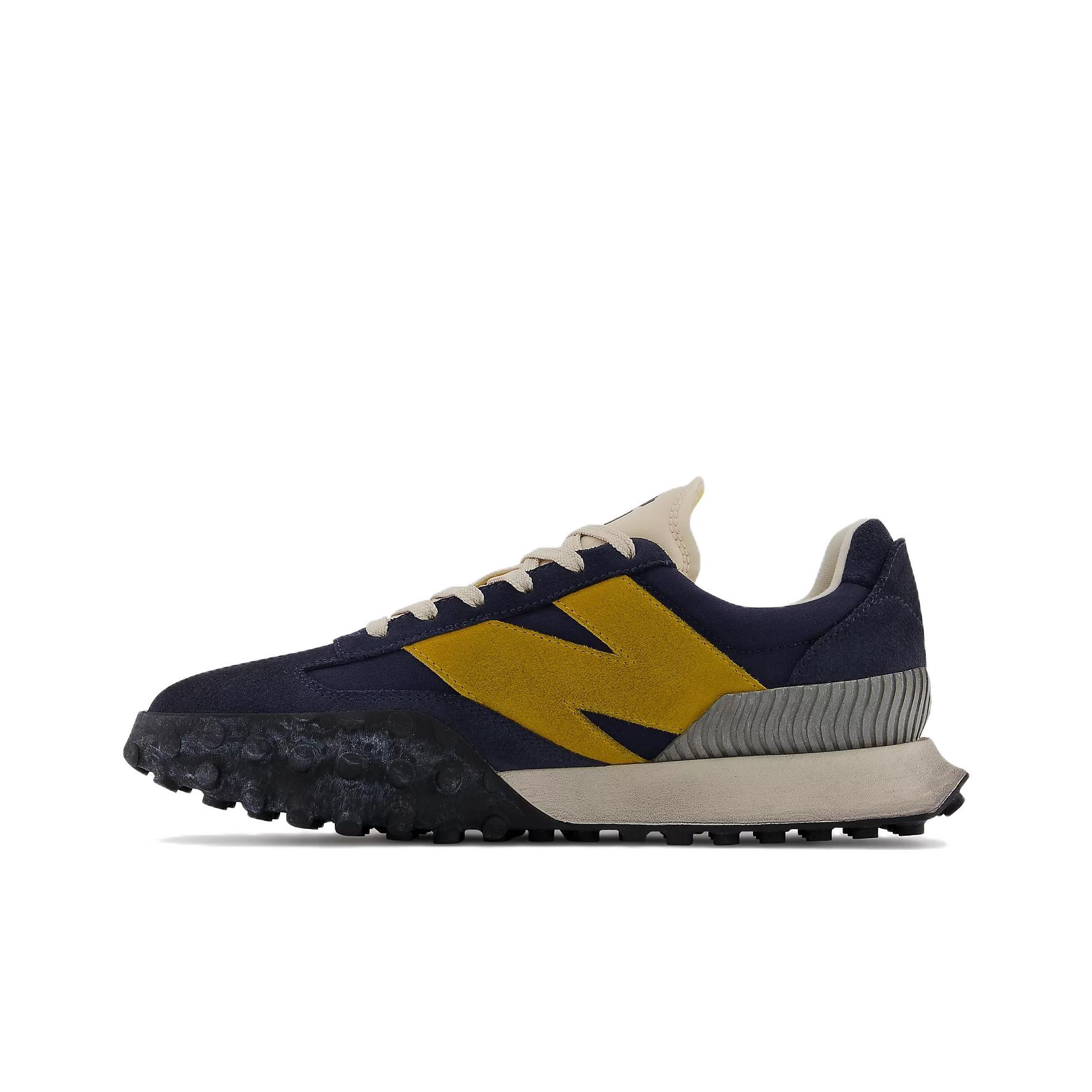 推荐商品：New Balance XC-72 织物 潮流复古 百搭拼接 舒适透气 减震 防滑耐磨 运动休闲鞋 藏蓝/黄色